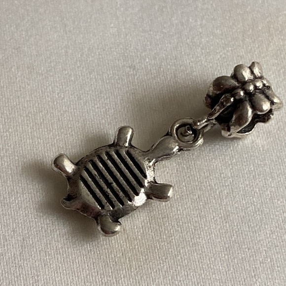NWOT - EFFY Dark Silvertone Turtle🐢Hanging Slider Charm - Picture 7 of 11